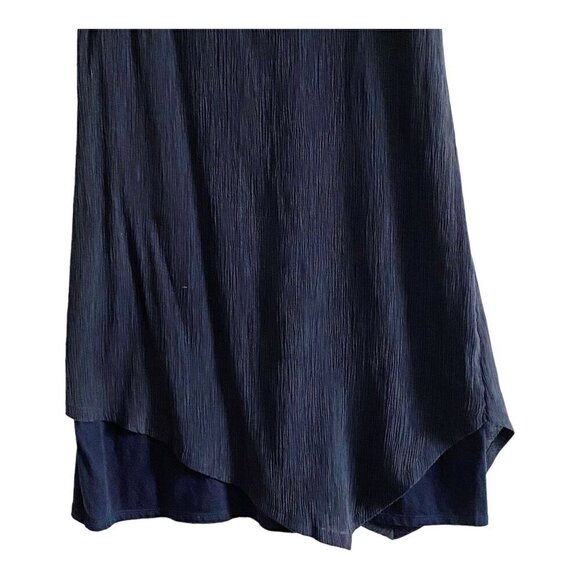 Pure Jill Textured mixed media dress, , Navy, Size XS - Picture 8 of 9
